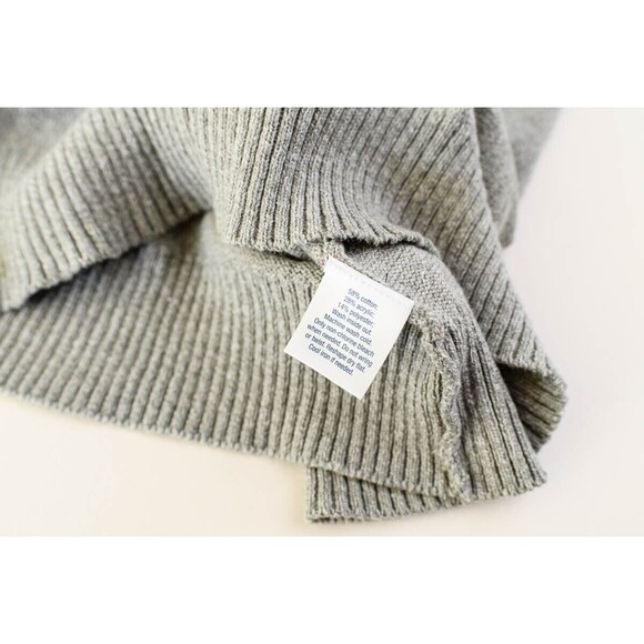 urban pipeline men's Large gray striped sweater 3/4 zip - Picture 9 of 10